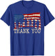 American Flag Thank You Veterans Proud Veteran T-Shirt - T-Shirt | Royal