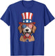 USA American Flag Goldendoodle Golden Doodle 4th Of July T-Shirt - T-Shirt | Royal