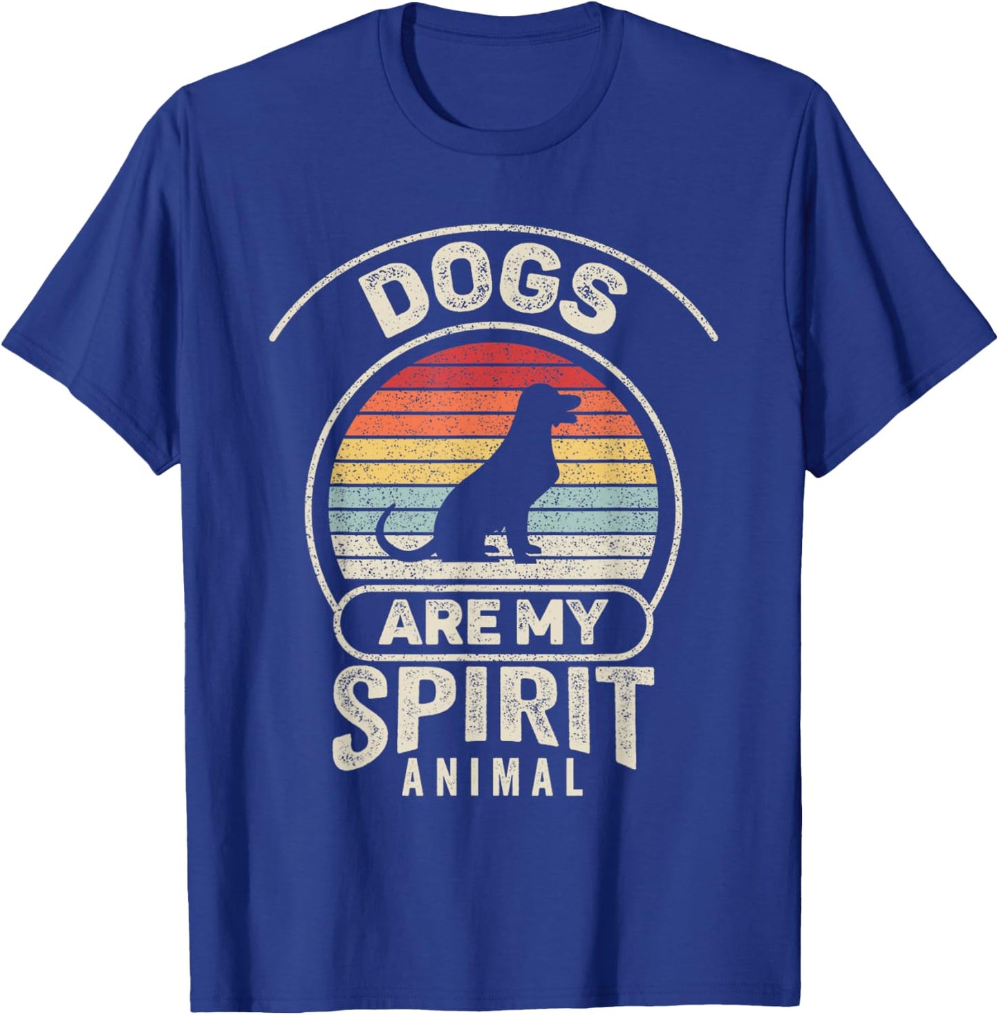 Retro Dogs Are My Spirit Animal Dog Lover Owner Women Girls Kids T-Shirt - T-Shirt | Royal