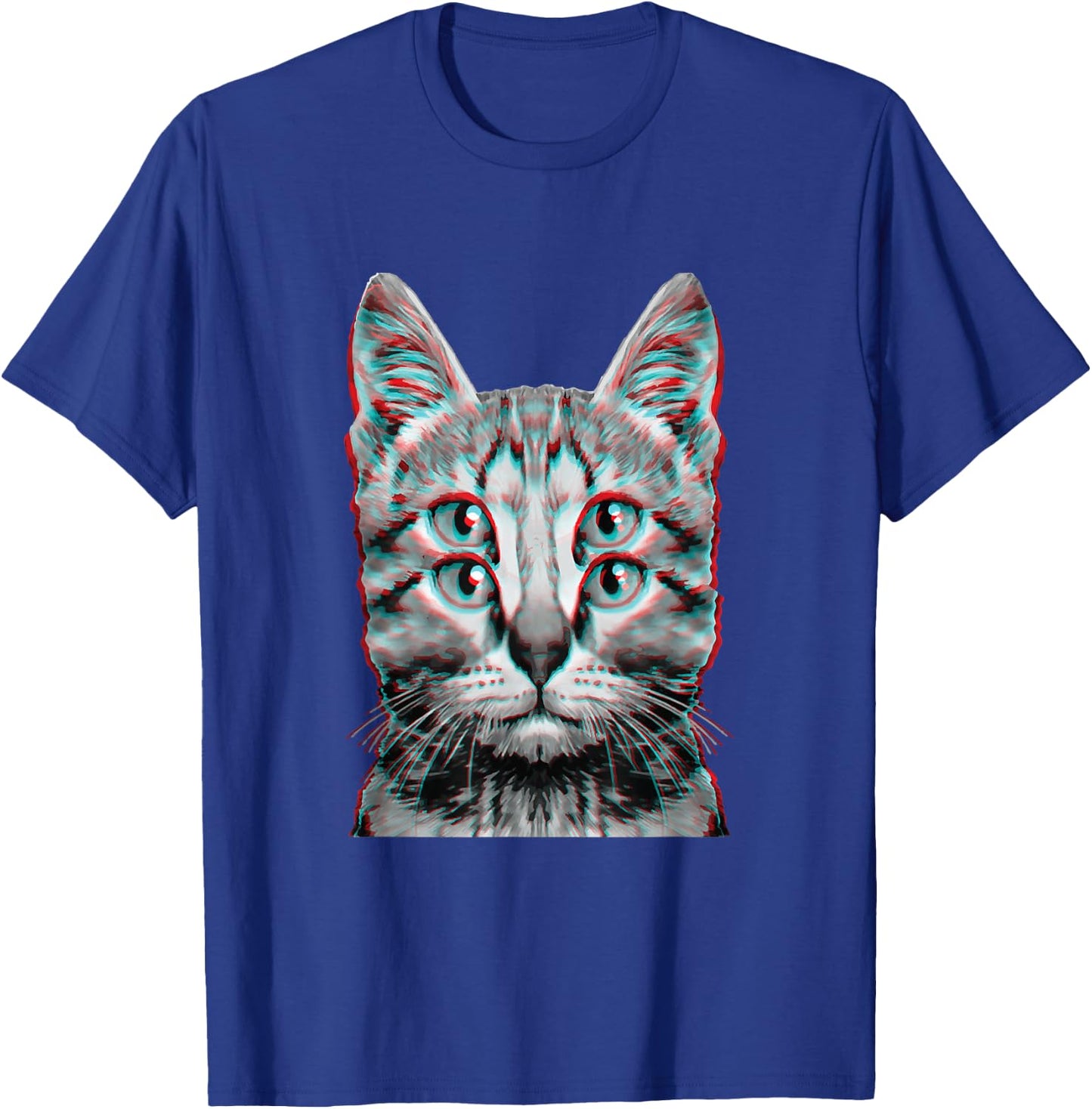 Glitch Seltsame Katze Kätzchen Optische Täuschung Katze Mama Papa T-Shirt - T-Shirt | Royal