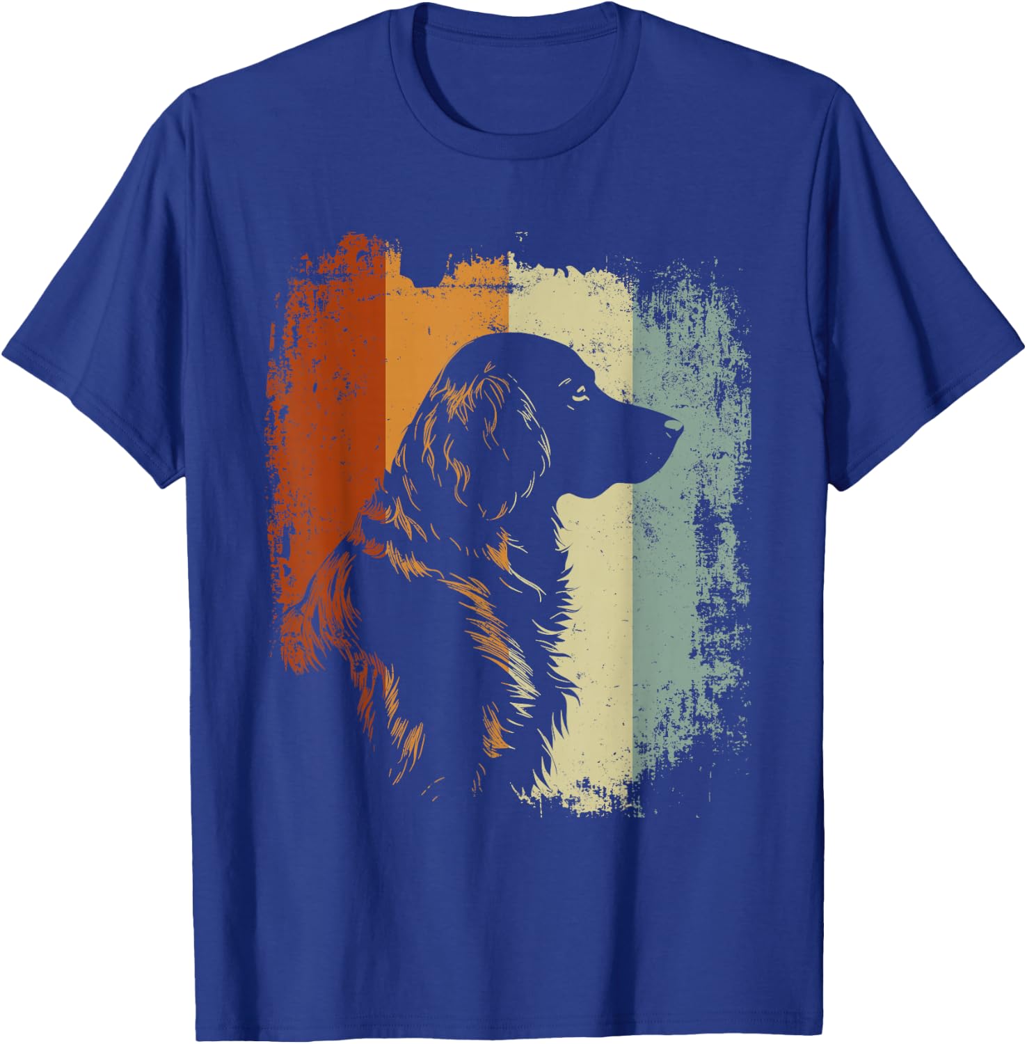 Flat Coated Retriever Dog Retro Design T-Shirt - T-Shirt | Royal