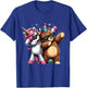 Dabbing Unicorn And Bear Boys Girls Men Women Kids Adults T-Shirt - T-Shirt | Royal