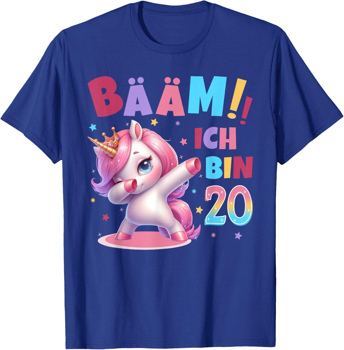 20th Birthday Woman 20 Years Unicorn Party Outfit Unicorn , black T-Shirt - T-Shirt | Royal