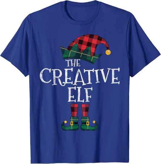 The Creative Elf Matching Family Group Gift Funny Christmas T-Shirt - T-Shirt | Royal