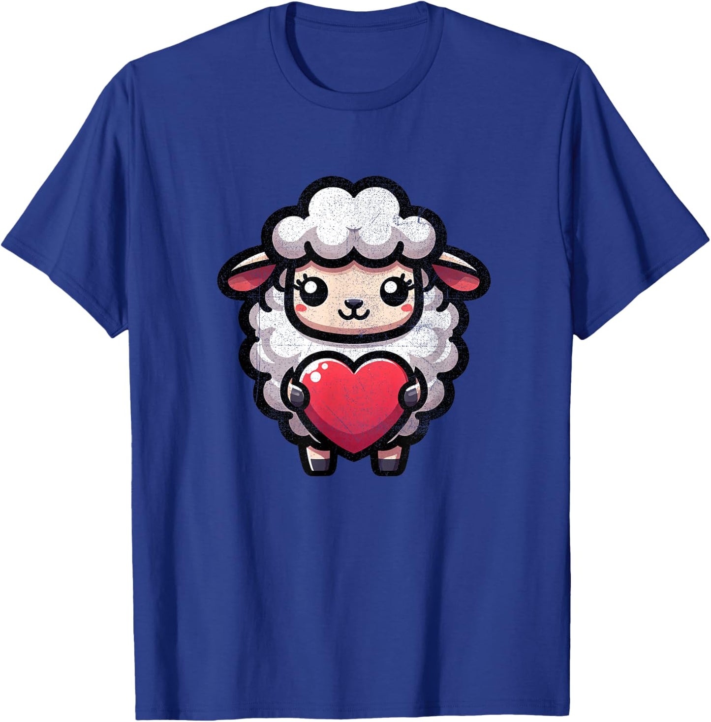 Sheep Lamb Valentines Heart Lover Funny Boys Girls Kids T-Shirt - T-Shirt | Royal