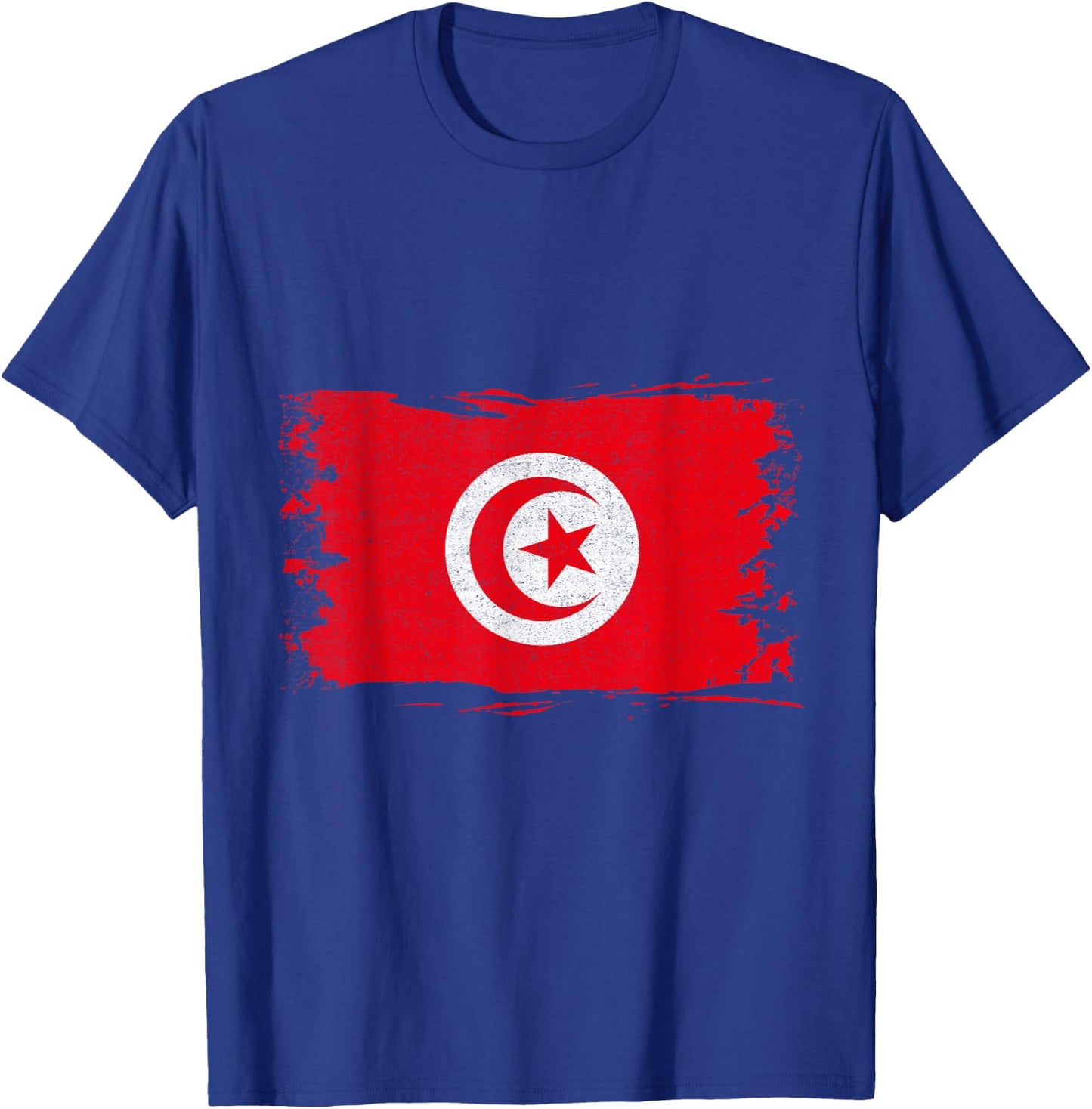Tunisia Flag Vintage Tunisian Pride Heritage Tunisian Roots T-Shirt - T-Shirt | Royal