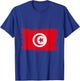 Tunisia Flag Vintage Tunisian Pride Heritage Tunisian Roots T-Shirt - T-Shirt | Royal