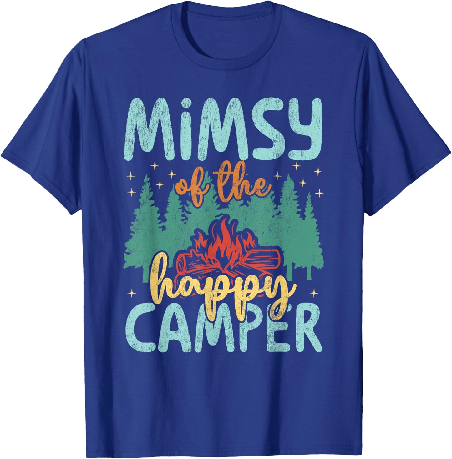 Mimsy of Happy Camper 1st Birthday Party Retro Mimsy T-Shirt - T-Shirt | Royal