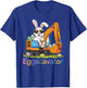 Eggs-Cavator Easter Bunny Excavator Toddler Boys Easter Kids T-Shirt - T-Shirt | Royal