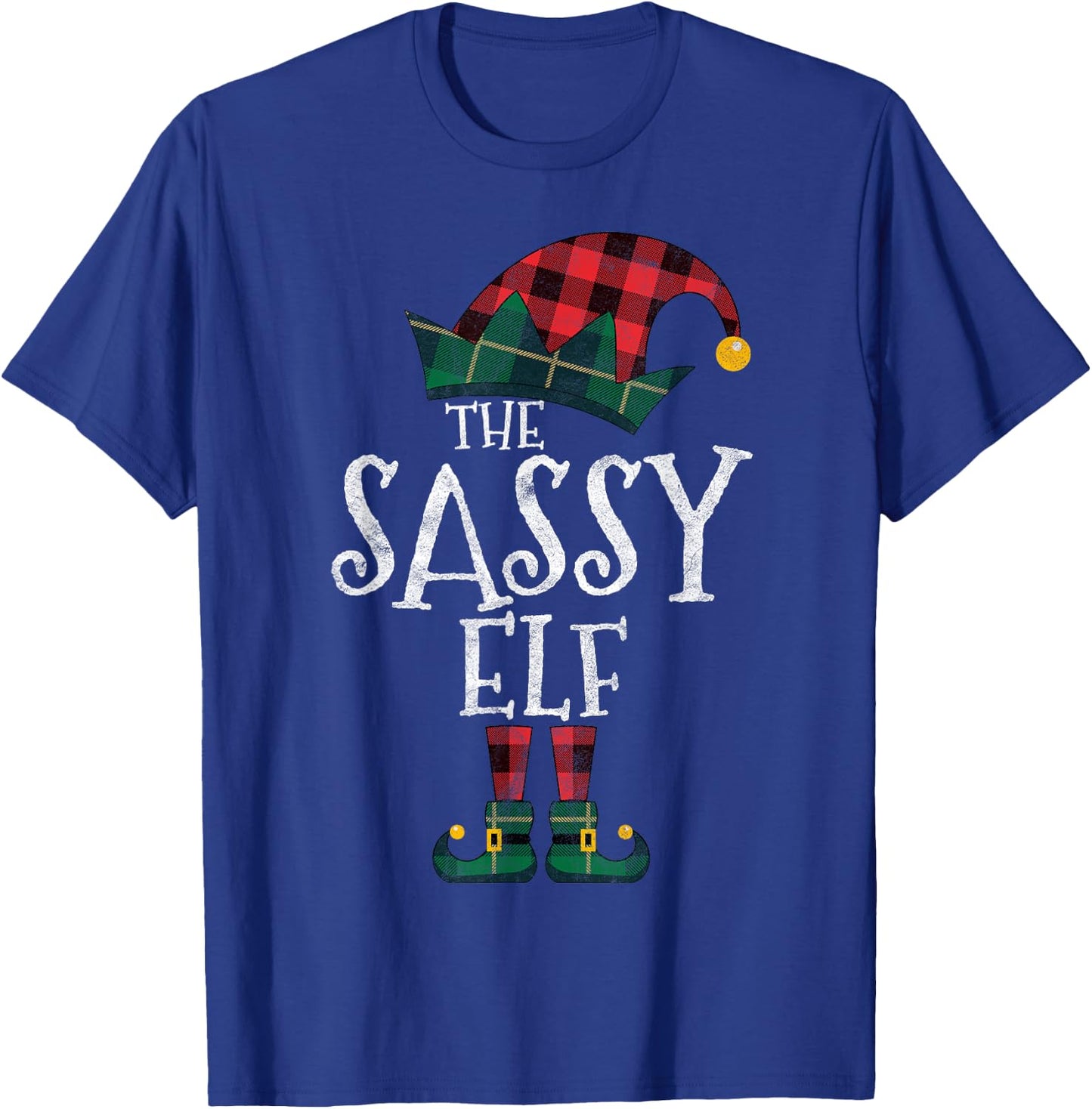 The Sassy Elf Matching Family Group Gift Funny Christmas T-Shirt - T-Shirt | Royal