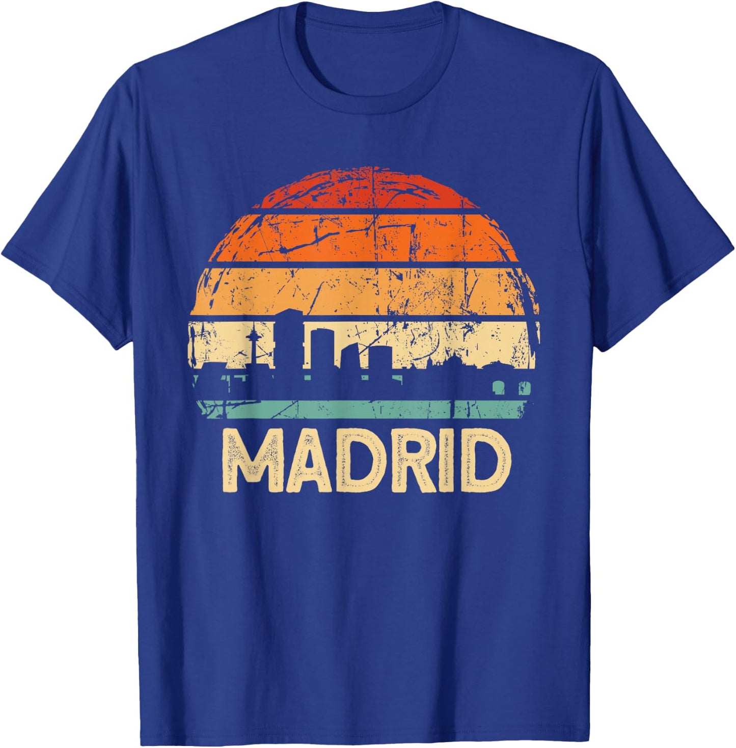 Madrid Skyline T-Shirt - T-Shirt | Royal