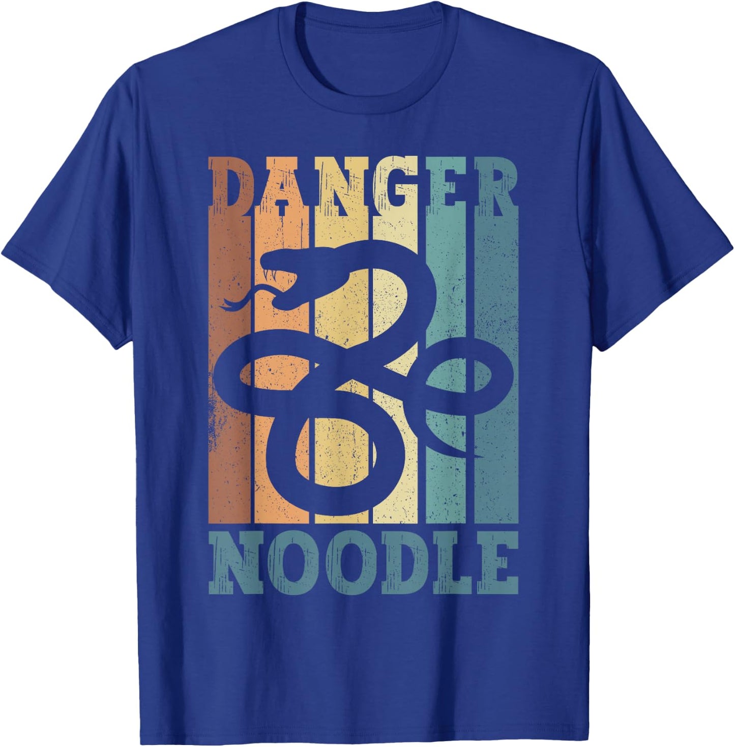 Snake Danger Noodle Retro T-Shirt - T-Shirt | Royal