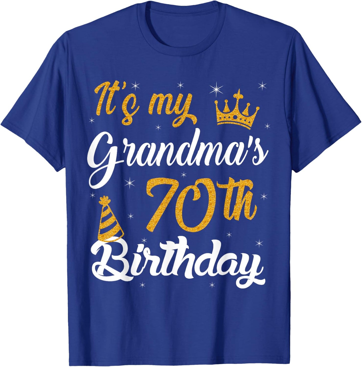 Happy It's My Grandma's 70th Birthday 1955 70 Years Old T-Shirt - T-Shirt | Royal