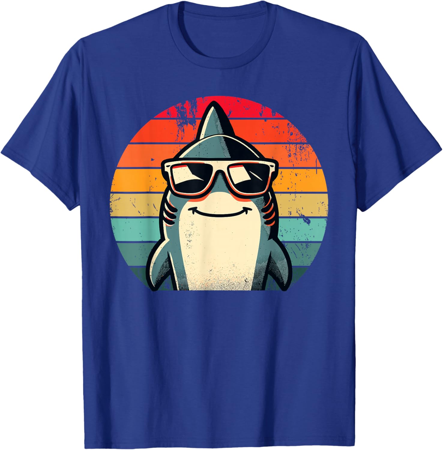 Cooler Retro Hai in Sonnenbrille 70er 80er 90er Lustiger Hai T-Shirt - T-Shirt | Royal