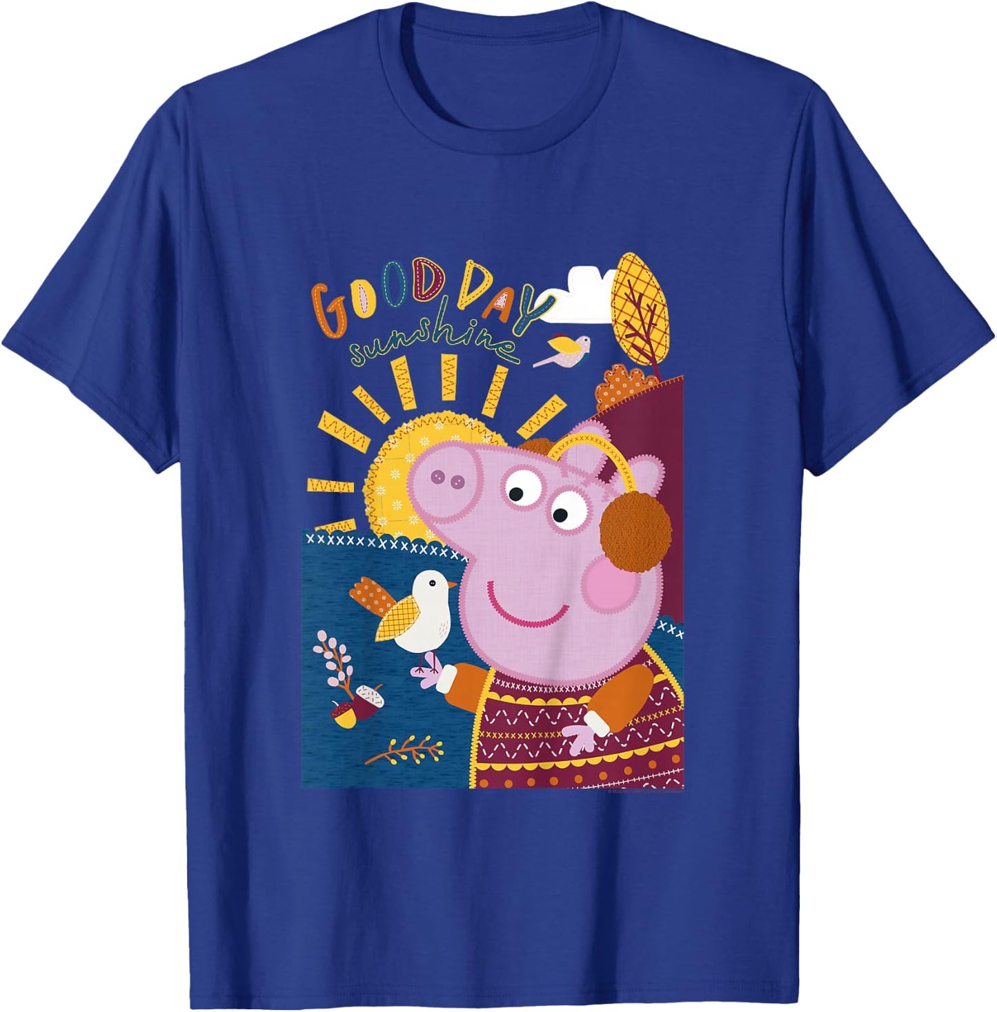 Peppa Pig Good Day Sunshine Colorful Nature Portrait T-Shirt - T-Shirt | Royal