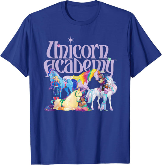 Rider and Unicorns , black T-Shirt - T-Shirt | Royal