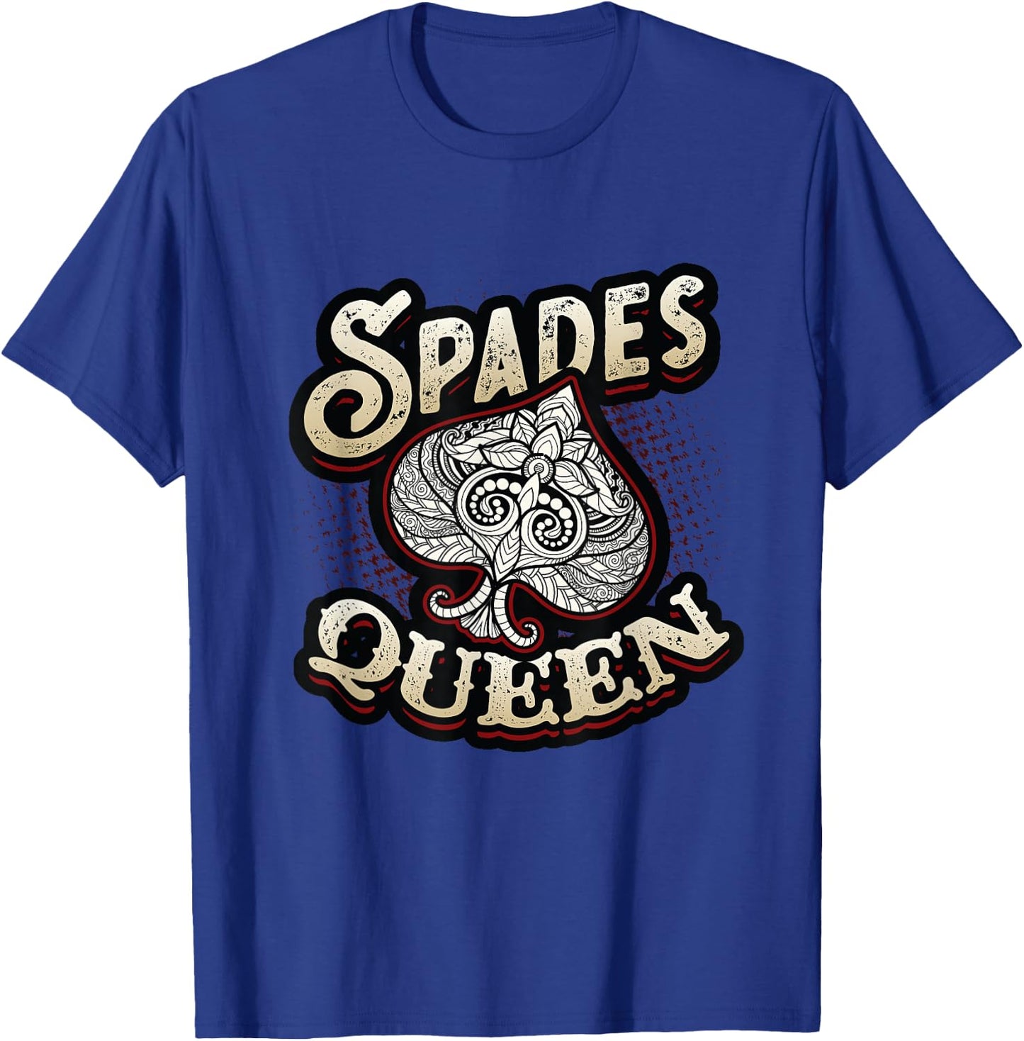 Spades Queen Spades Card Game T-Shirt - T-Shirt | Royal