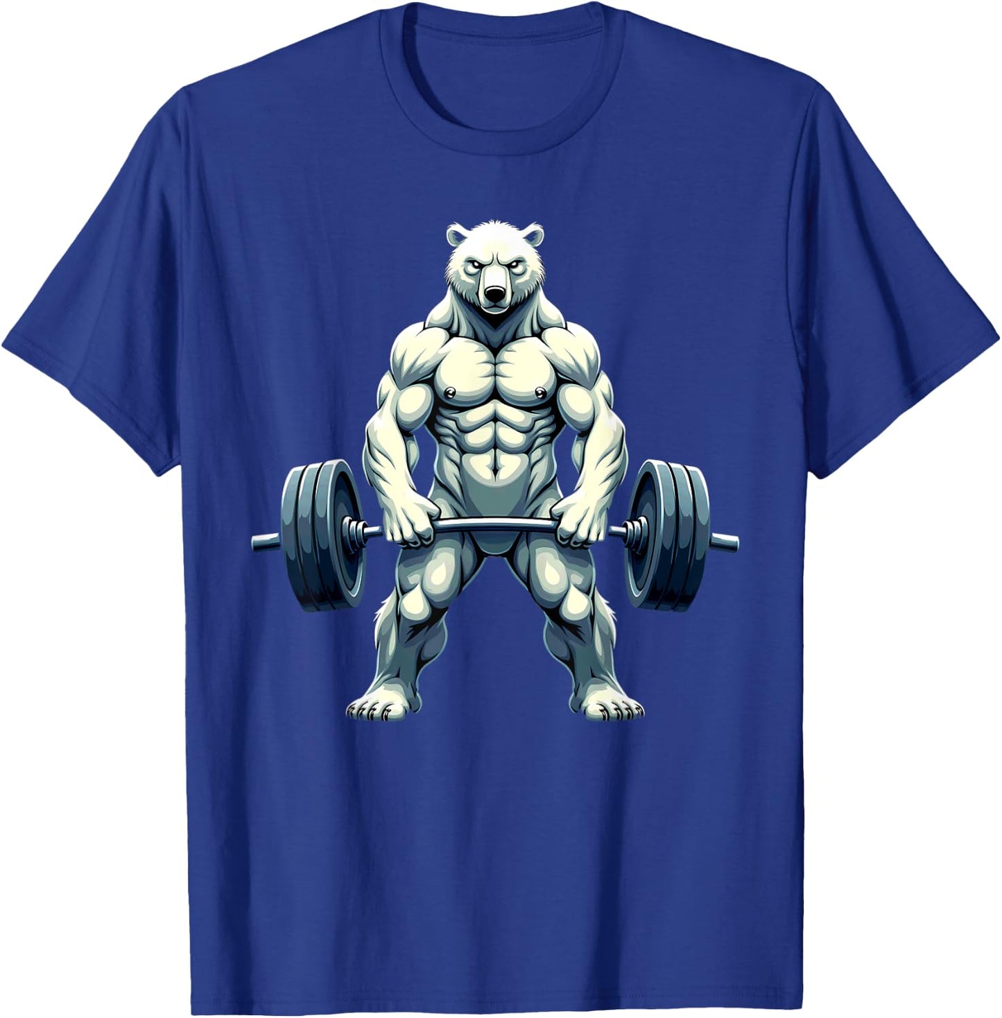 Workout Gym Polar Bear Deadlift Weightlifting T-Shirt - T-Shirt | Royal