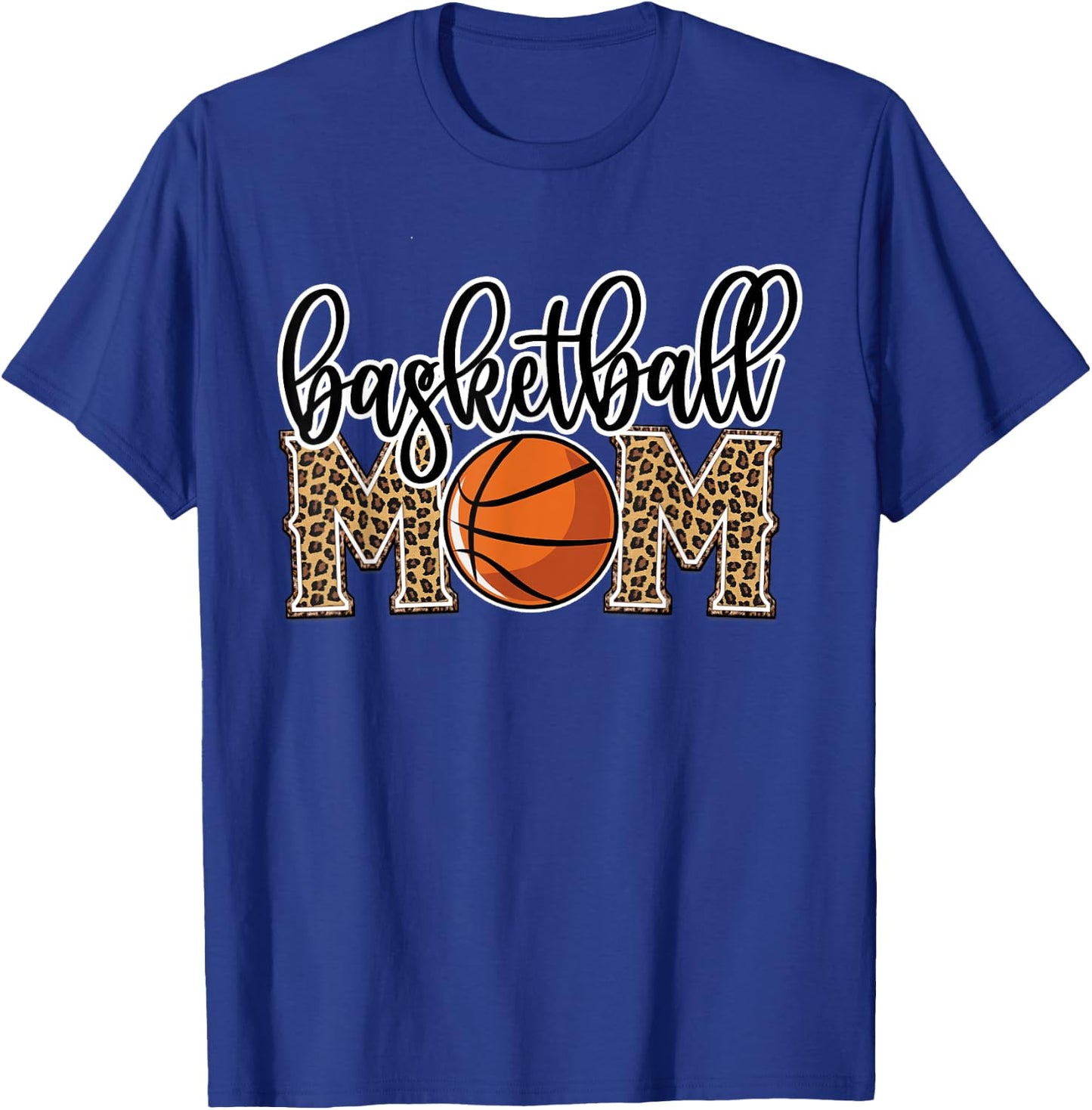 Basketball Mom Leopard Print Cheetah Proud Mom Sport T-Shirt - T-Shirt | Royal