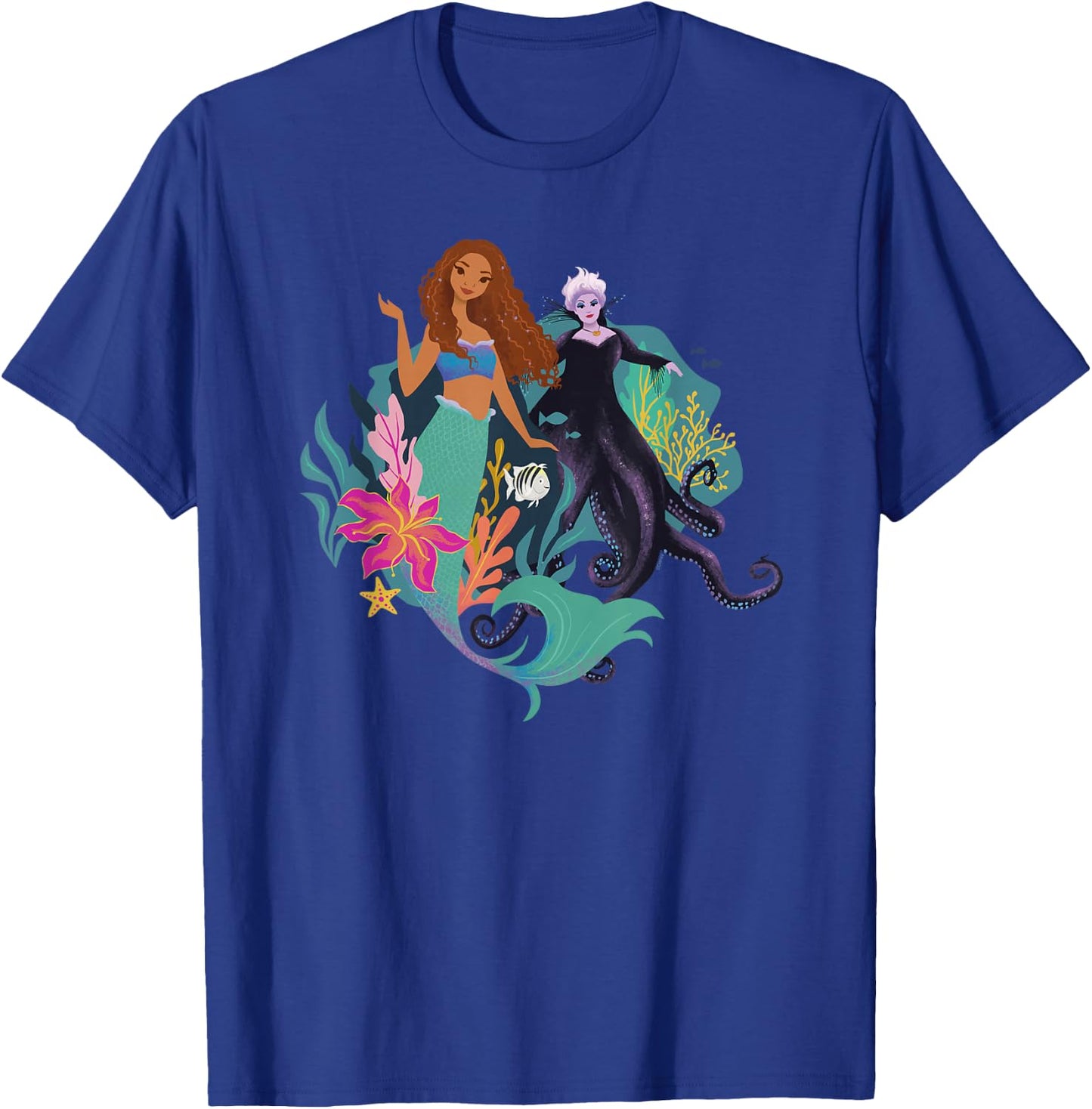 Disney The Little Mermaid Ariel, Flounder and Ursula T-Shirt - T-Shirt | Royal