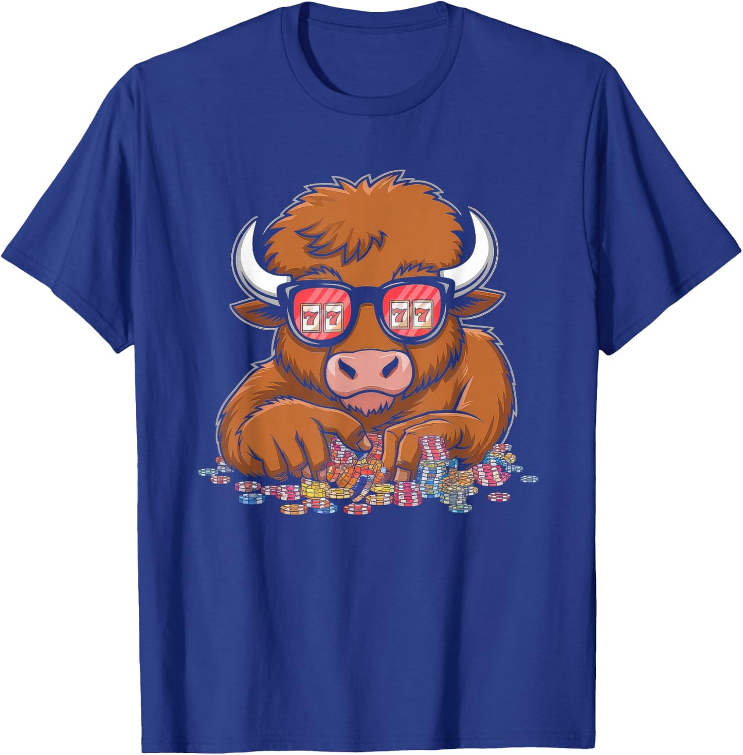 Lucky Buffalo Casino Slot Machine Gambling Gift Gambler T-Shirt - T-Shirt | Royal