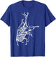 Retro 90s Rhino Beetle Playing Violin Violinist Musician T-Shirt - T-Shirt | Royal
