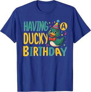 Mallard Duck with Duck for Birthday for Children and Boys T-Shirt - T-Shirt | Royal