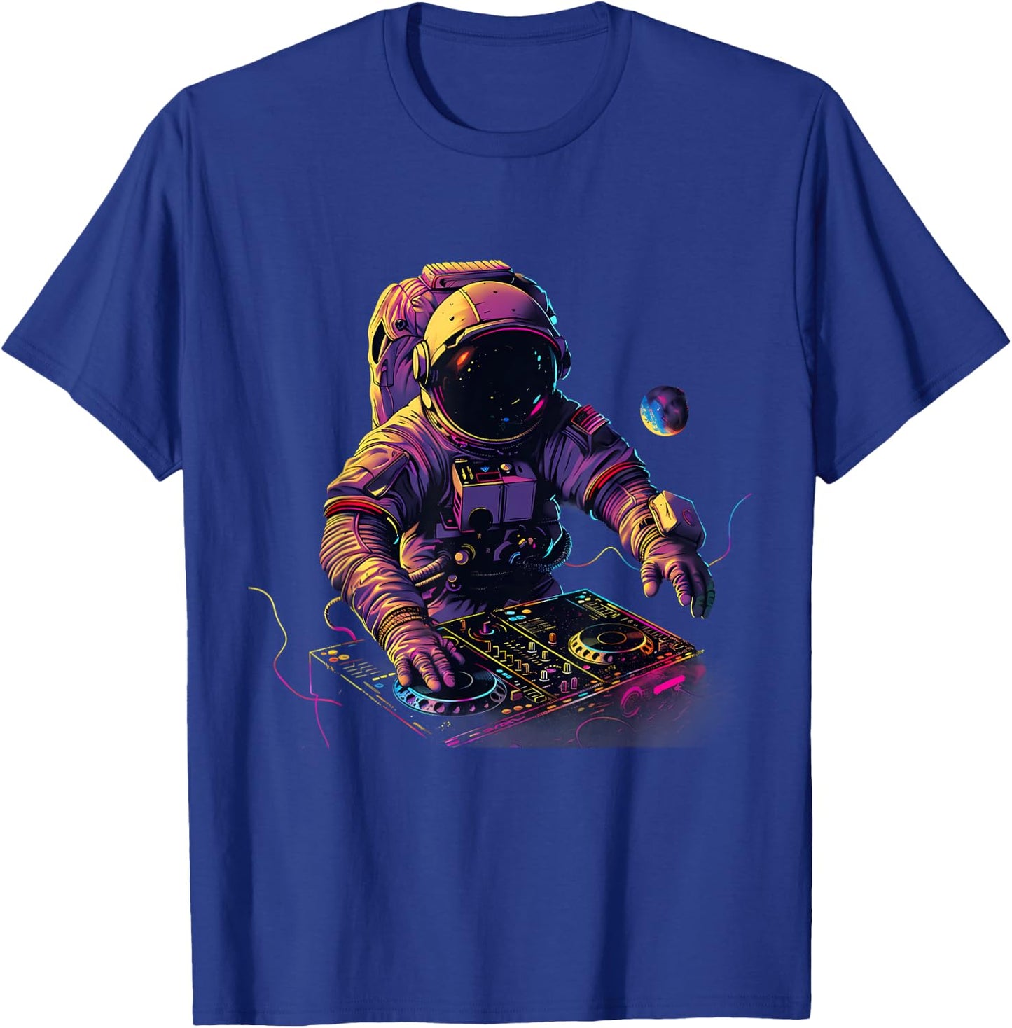 Astronaut DJ Dance Music House Techno Turntable DJ Astronaut T-Shirt - T-Shirt | Royal