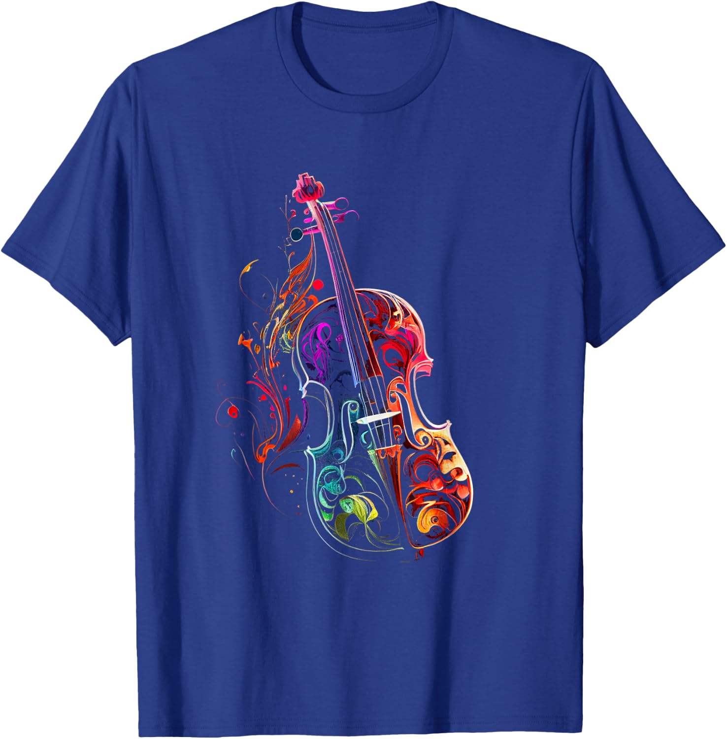 Geigen Farben Bunte Geige Violine Geschenk für Violinisten T-Shirt - T-Shirt | Royal