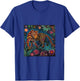 Jaguar Head Huichol Art Mexico Aztec Mayas T-Shirt - T-Shirt | Royal