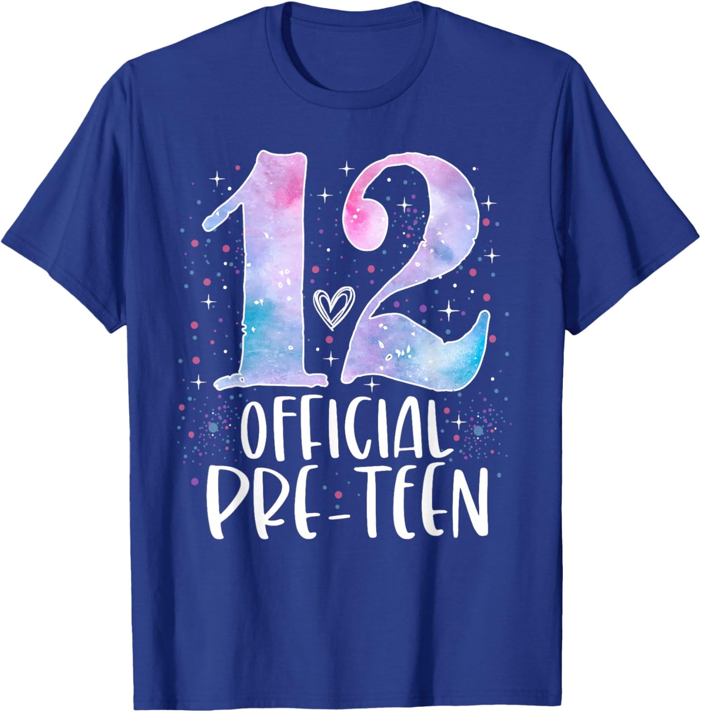 12 Official Pre-Teen 12th Birthday Girl Gifts 12 Year Old T-Shirt - T-Shirt | Royal