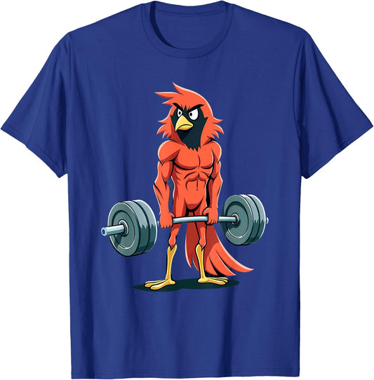 Workout Gym Cardinal Deadlift Weightlifting T-Shirt - T-Shirt | Royal