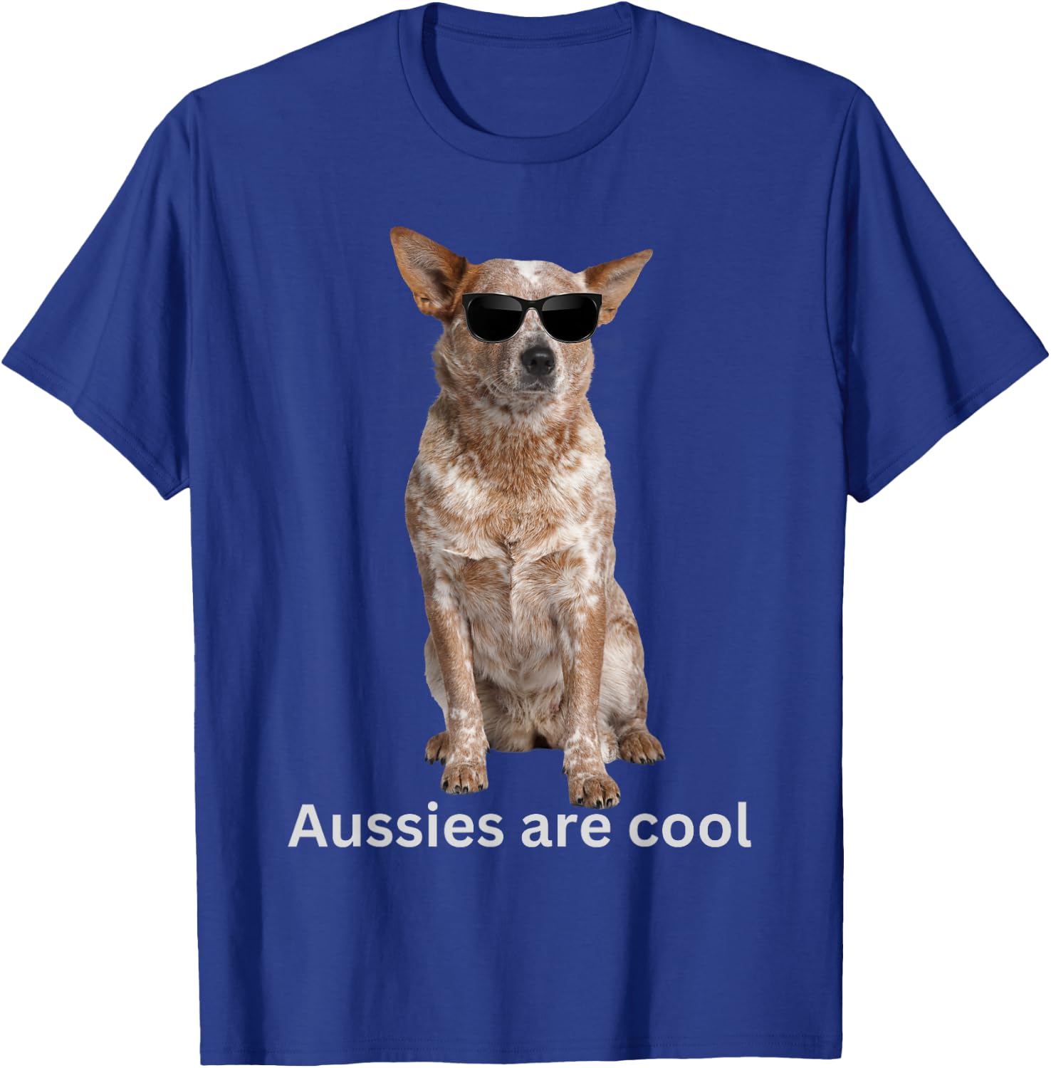 Dogs in Sunglasses Cool Dog Studio Bucharest Australian Cattle Dog Red Heeler Blue Heeler funny Aussie , Small, Black T-Shirt - T-Shirt | Royal