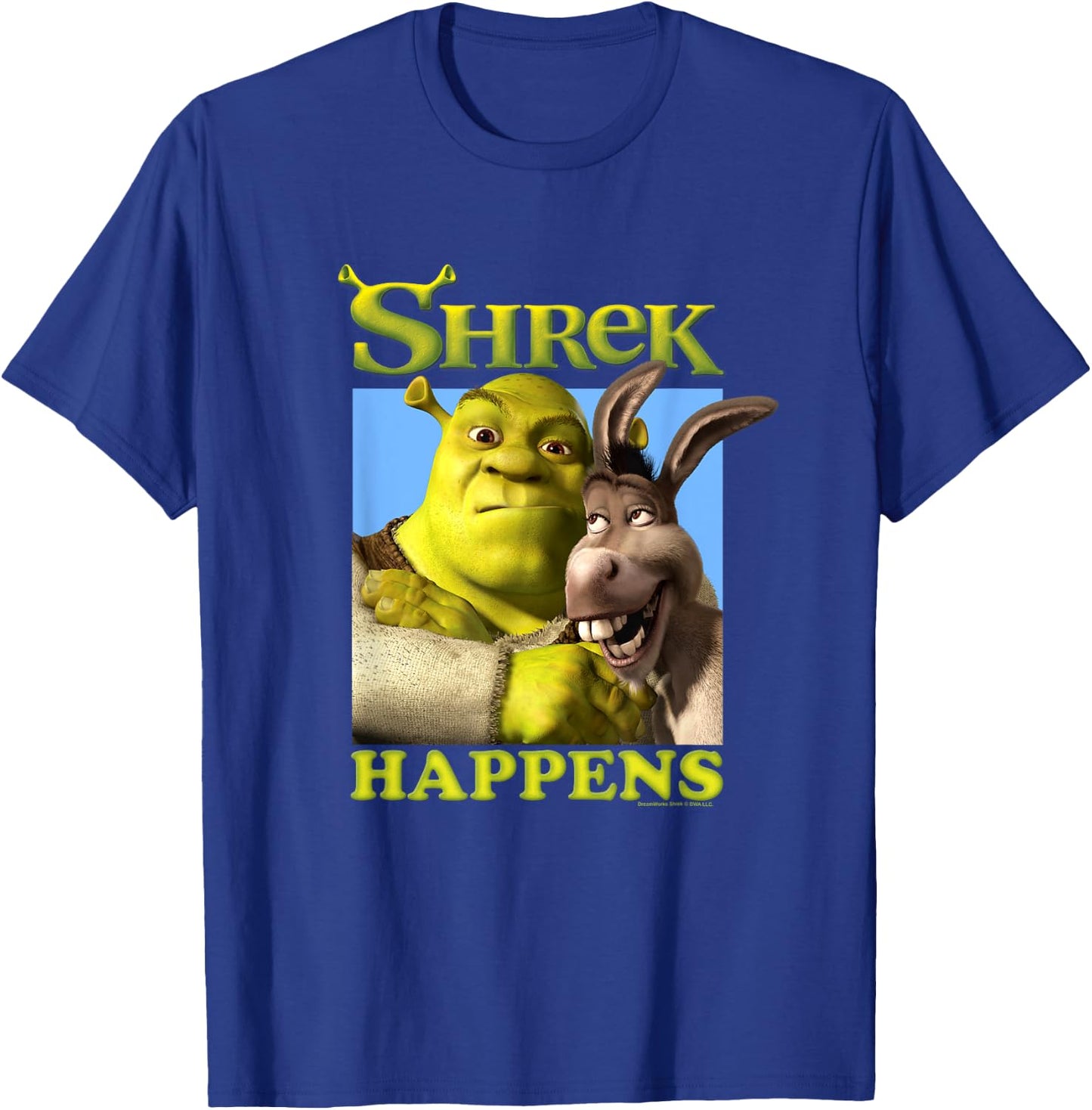Shrek Happens Donkey Shrek Best Friends Big Chest Poster , black T-Shirt - T-Shirt | Royal