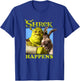 Shrek Happens Donkey Shrek Best Friends Big Chest Poster , black T-Shirt - T-Shirt | Royal