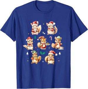 Squirrels Christmas Funny Squirrel Lover Animal Lover T-Shirt - T-Shirt | Royal