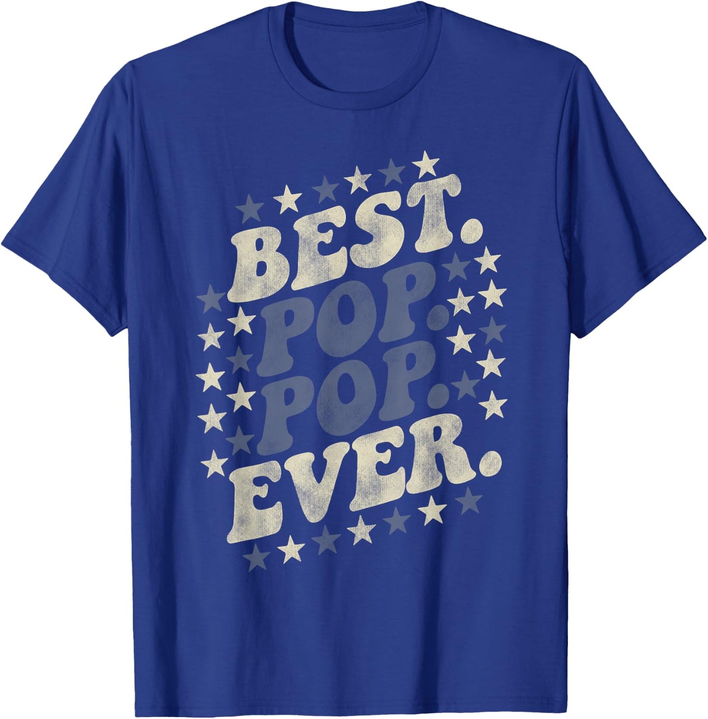 Best Pop-Pop Ever Grandpa Vintage American Flag Fathers Day T-Shirt - T-Shirt | Royal
