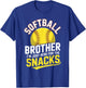 Softball brother I'm Just Here for the snacks Toddler Kids T-Shirt - T-Shirt | Royal