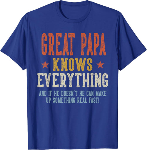 Great PAPA Knows Everything Father's Day Retro Vintage