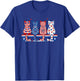 red White & Blue Cute Cats T-Shirt - T-Shirt | Royal