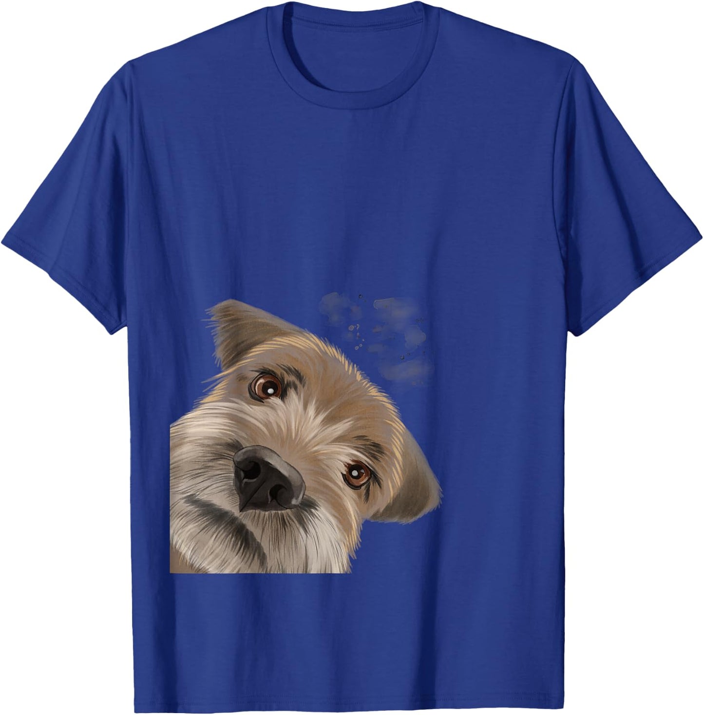 Funny Curious Dog Border Terrier T-Shirt - T-Shirt | Royal