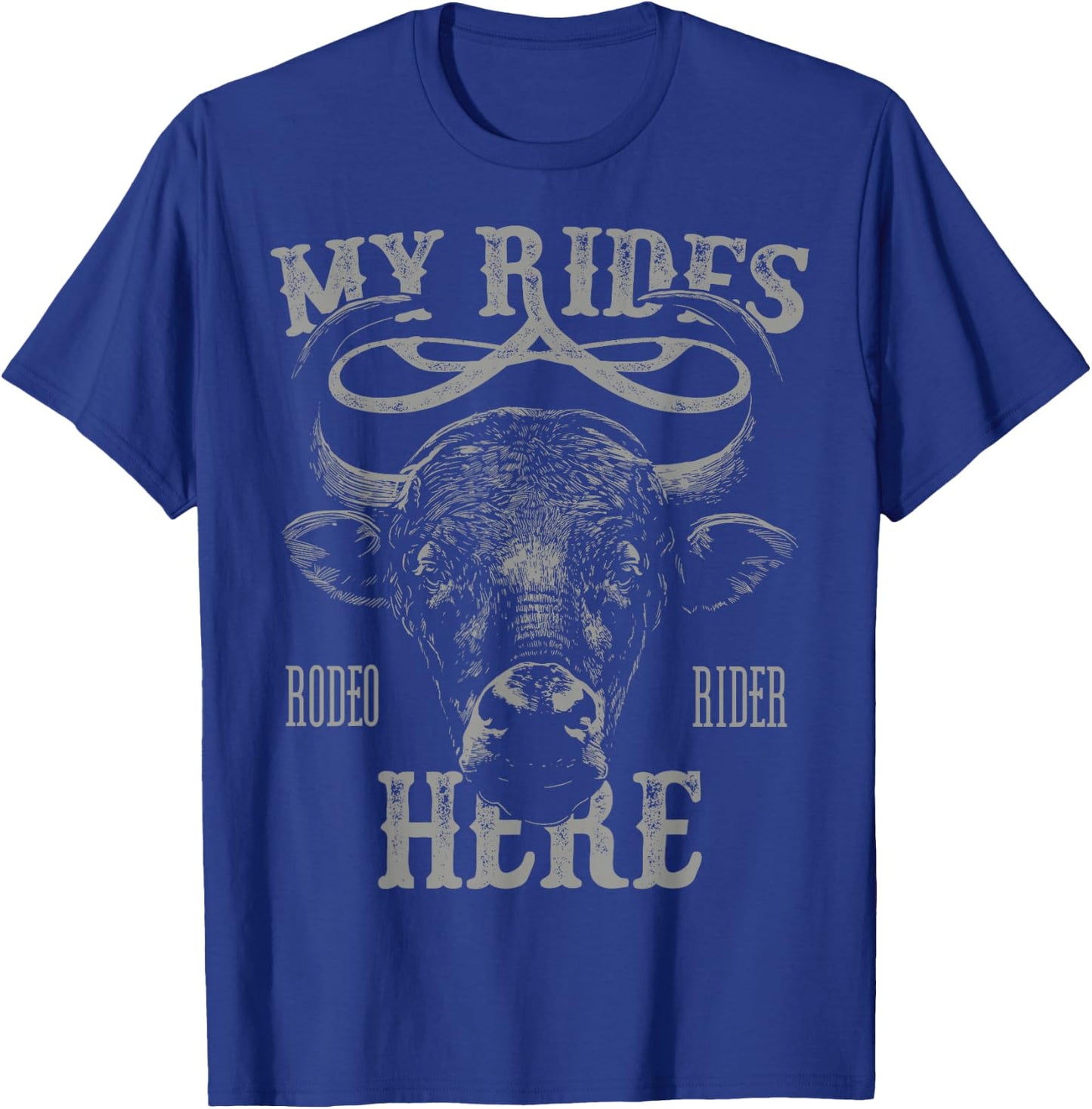 PBR Rodeo Bull Riders Cowboys Western Ranch , black, s T-Shirt - T-Shirt | Royal