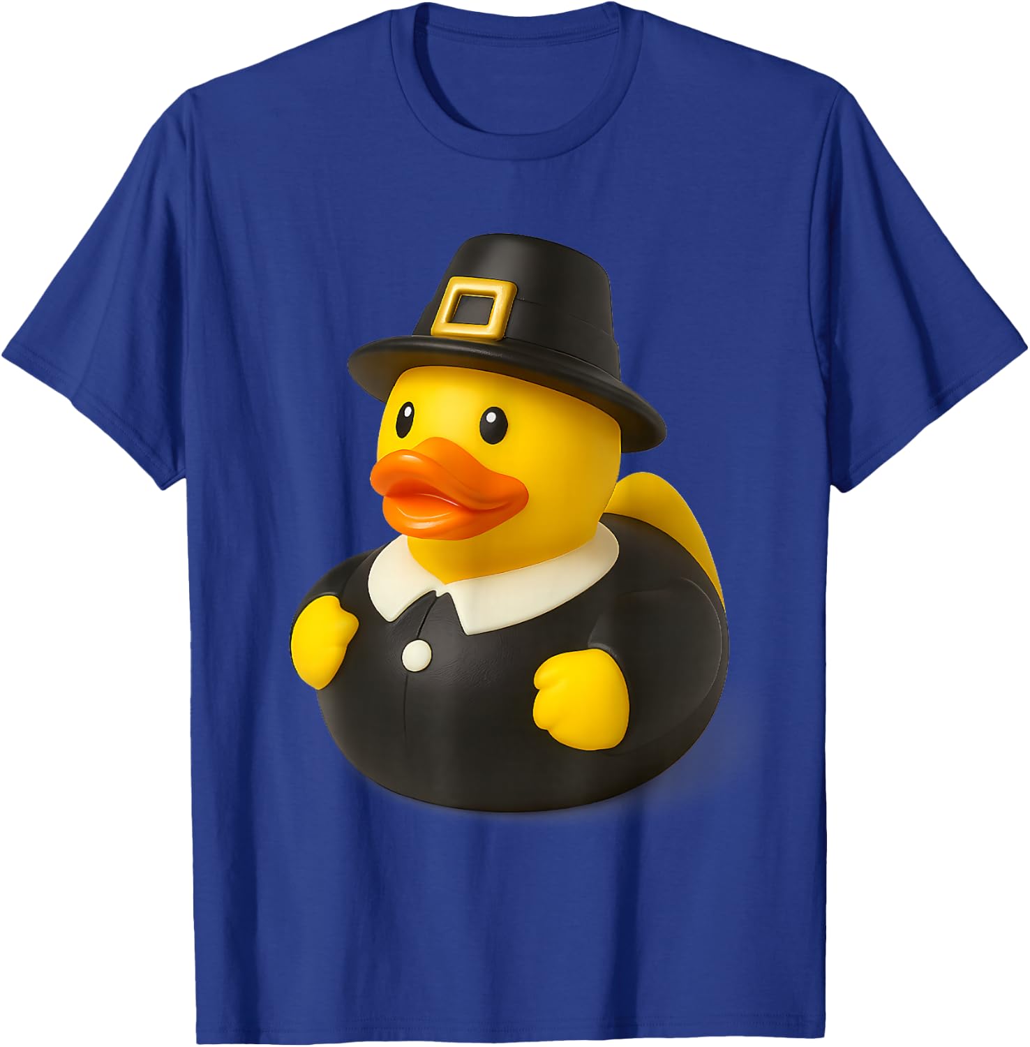 Rubber Duck Pilgrim Thanksgiving Ducky Men Women Kids T-Shirt - T-Shirt | Royal