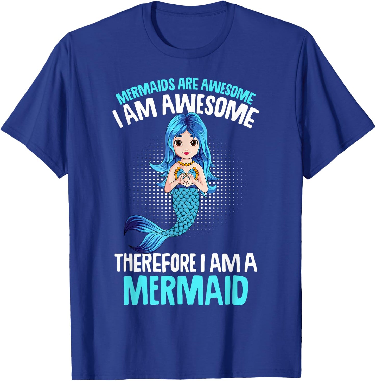 Mermaid Girls Women Kids T-Shirt - T-Shirt | Royal