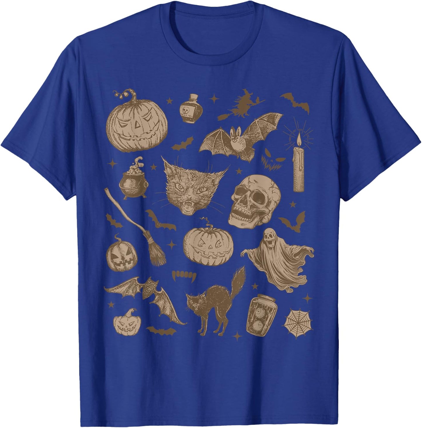Halloween Vintage 90s Aesthetic Cute Witchy Retro Graphic T-Shirt - T-Shirt | Royal