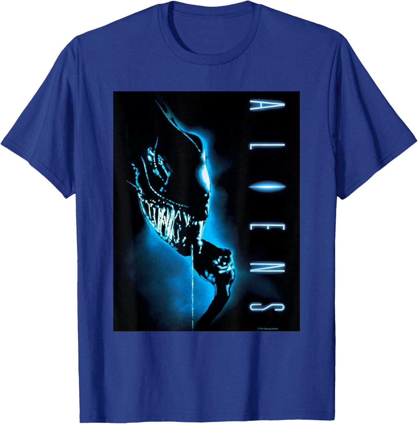 Aliens Xenomorph Retro Movie Poster , black T-Shirt - T-Shirt | Royal