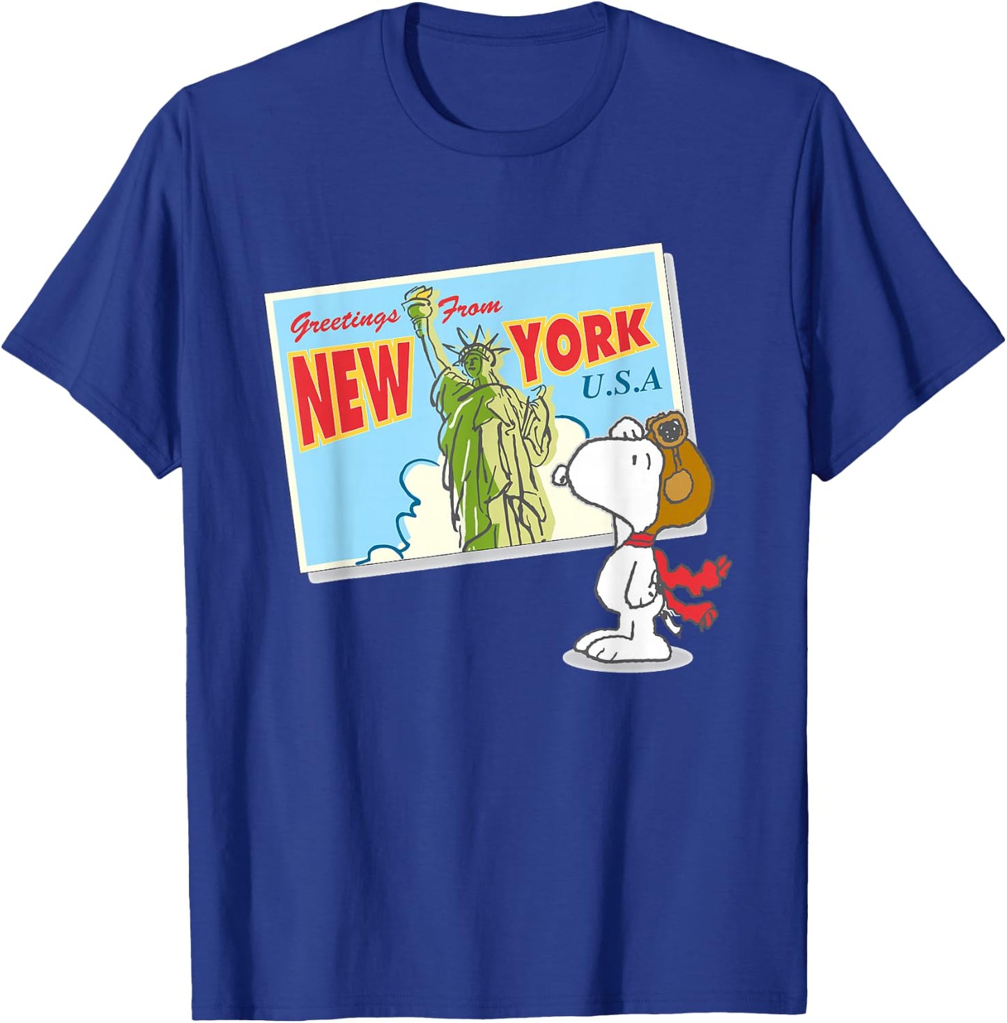 Peanuts Snoopy Carte postale New York T-Shirt - T-Shirt | Royal