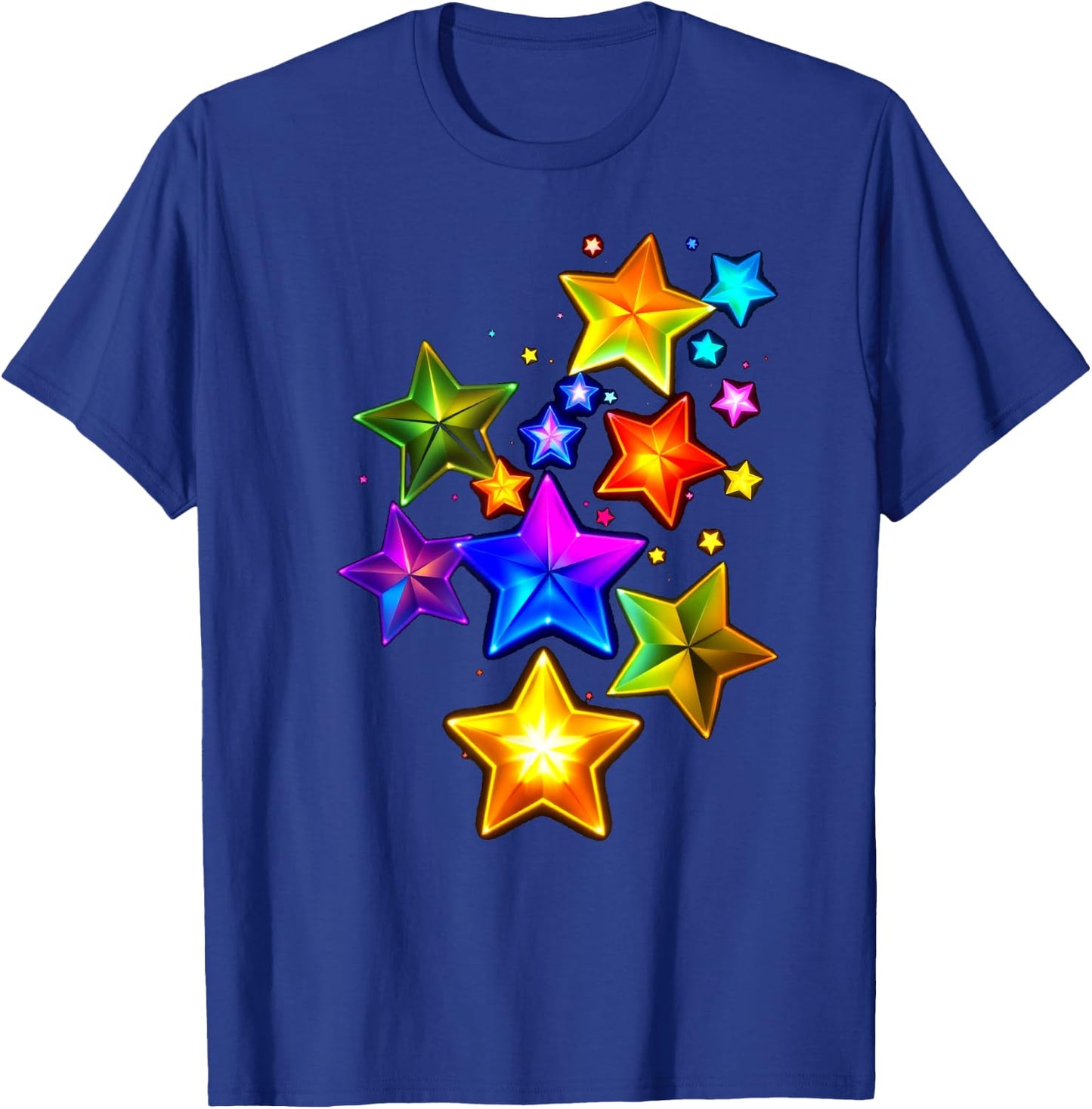 Lebendige Bunte Sterne T-Shirt - T-Shirt | Royal