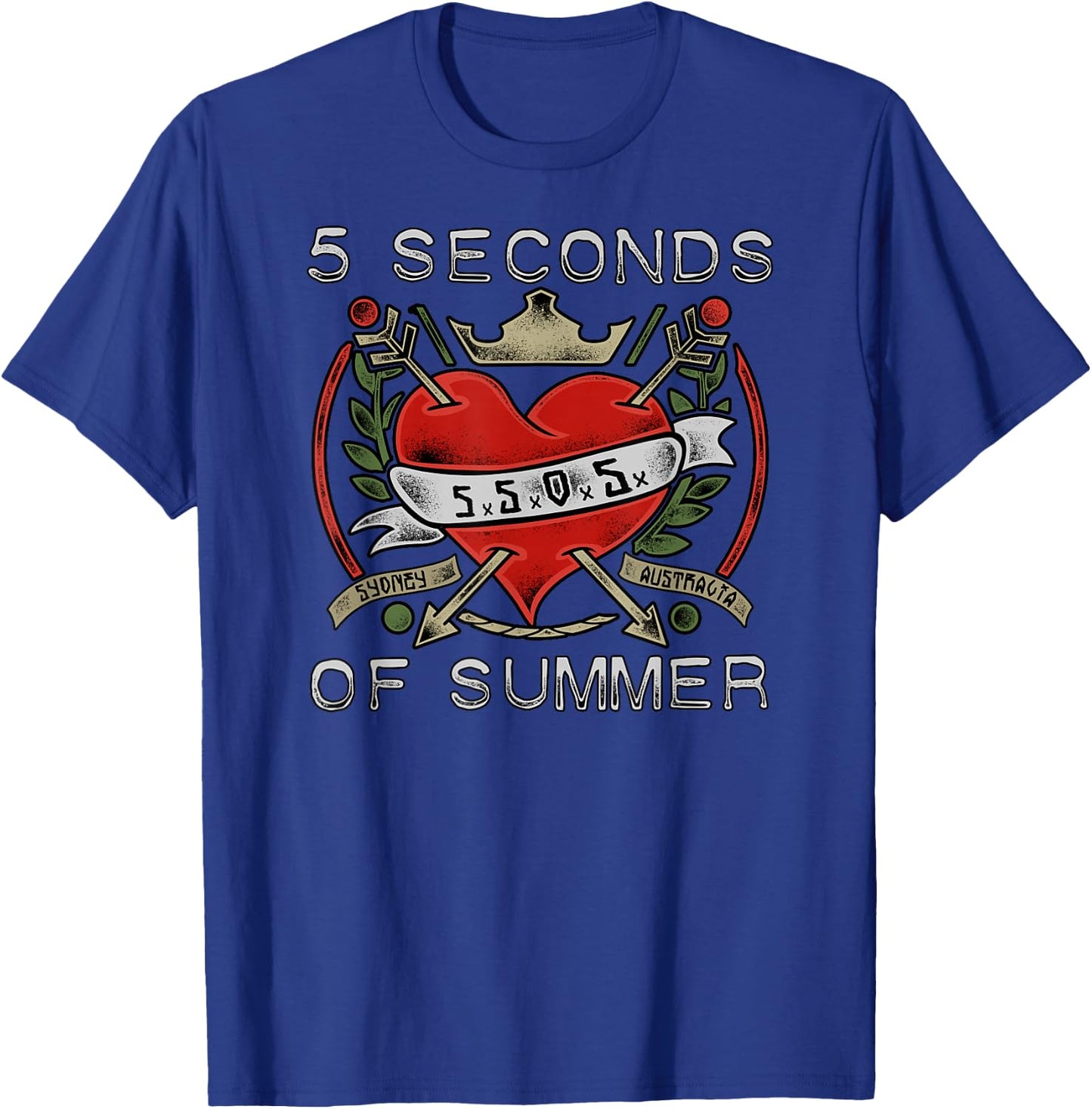 5 Seconds of Summer Arrow T-Shirt - T-Shirt | Royal