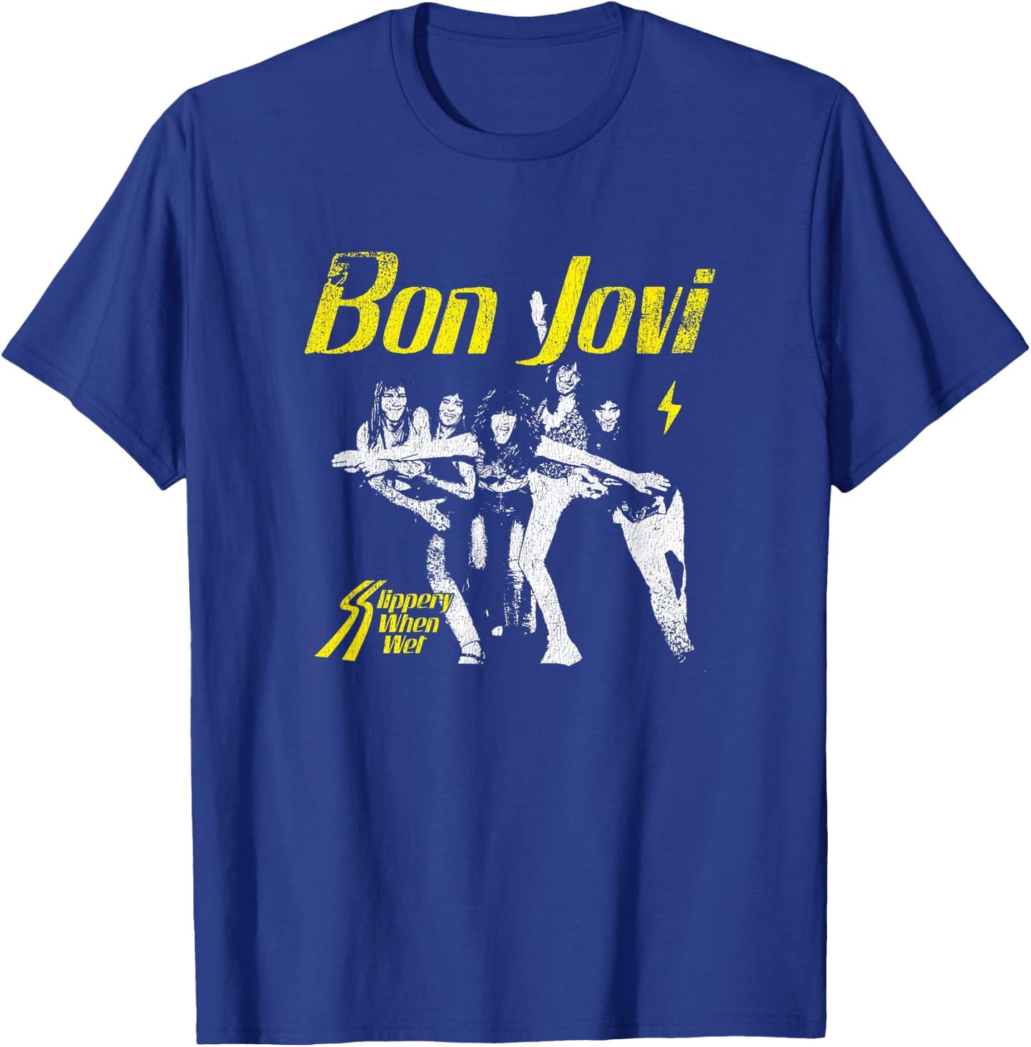 Offizieller Bon Jovi Slippery When Wet T-Shirt - T-Shirt | Royal